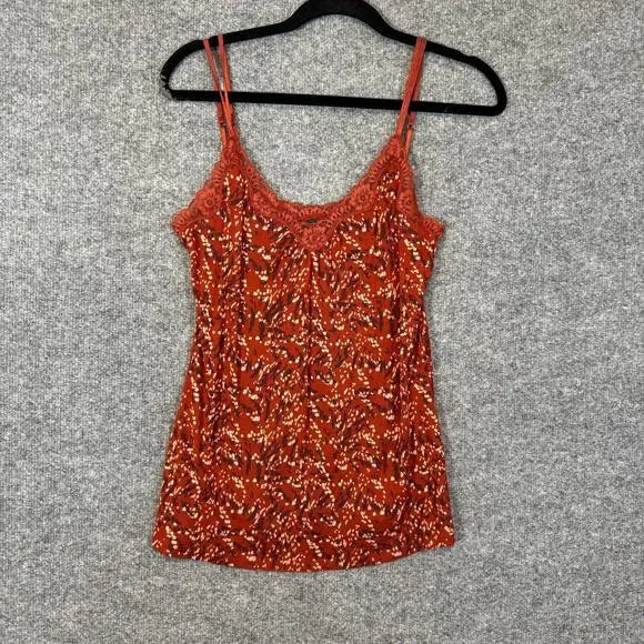 Y2K Express Shirt Womens Medium Babydoll Lace Spaghetti Strap Tank Top Whimsy - Picture 1 of 8